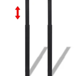 vidaXL Justerbare bordben 2 stk. 710 mm-1100 mm sort Black Svart