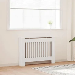 vidaXL Radiatorskjuler i MDF 112 cm hvid Vit white