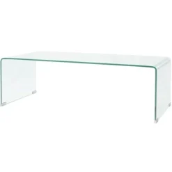 vidaXL Sofabord hærdet klart glas 100x48x33 cm