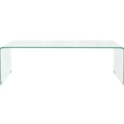 vidaXL Sofabord hærdet klart glas 100x48x33 cm