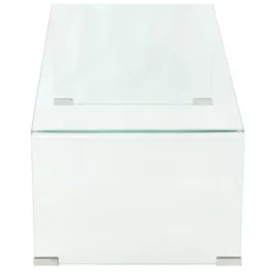 vidaXL Sofabord hærdet klart glas 100x48x33 cm