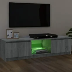 vidaXL TV-bord med LED-belysning Sonoma Grå 120x30x36 cm