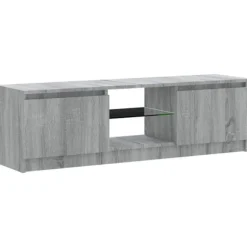 vidaXL TV-bord med LED-belysning Sonoma Grå 120x30x36 cm