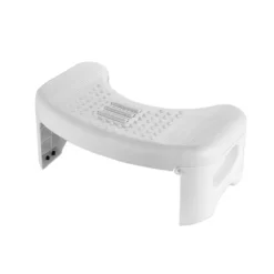 Vikbar toiletstol, hukende afføringspall, potteskammel, white