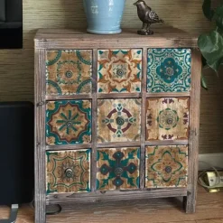 Vintage Chic Selvklæbende Vægdekorationer, Selvklæbende, Til Boligindretning, Mandala Mønster, 24 stk, 20x20 Tommer, Vandafvisende, Let At Anvende