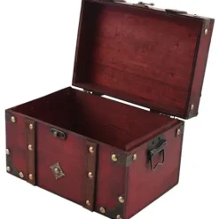 Vintage Kiste Træ Opbevaringsboks Antik Stil Stor Kiste Organizer