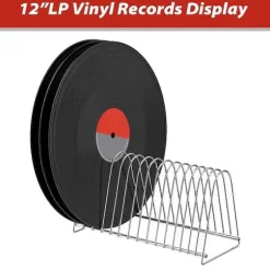 Vinylplade Stand Opbevaringsholder til Vinylplader Tørrebord Pladestativ 15 Slots
