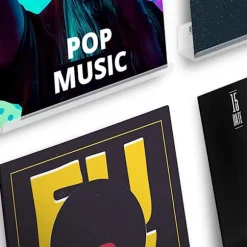 Vinylplade Væg Hylde Sæt 6 Stykker Album Holdere til at Hæng på Vægge - Hylde Album eller Børnebøger