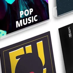 Vinylplade Væghylde Sæt med 6 Albumholdere til Ophængning på Vægge - Hylder til Album eller Børnebøger