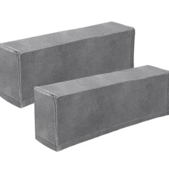 Vosarea 2-delt sæt universelle sofa armlæn covers elastisk armlæn beskyttelse klud ensfarvet armlæn beskyttelse klud (grå)