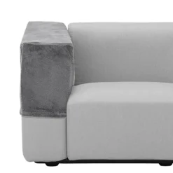 Vosarea 2-delt sæt universelle sofa armlæn covers elastisk armlæn beskyttelse klud ensfarvet armlæn beskyttelse klud (grå)