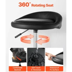 Værkstedspuf - DUOKU - Model 9022 - Højdejusterbar - Kapacitet 136 kg - Drejbar 360°