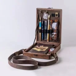 Writers Messenger Trækasse Writers Messenger Træ Briefcase Skrive Opbevaringskasse Kreativ