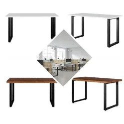 2X bordstel, bordben, bordben, bordben, bordløbere, bænk, sofabord, loft 43X41cm-WELLNGS