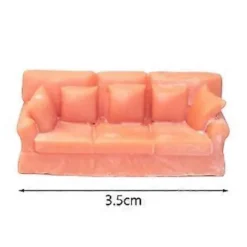 5x Simuleret 1:64 Umalet Nordisk Sofa Dioramaer Skrivebordsdekoration Samlinger