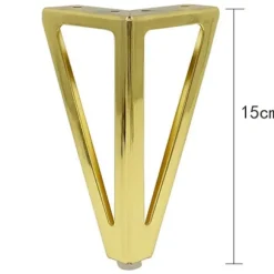 4x Trekantede Metalbordben 15cm Moderne Stil Møbelben f
