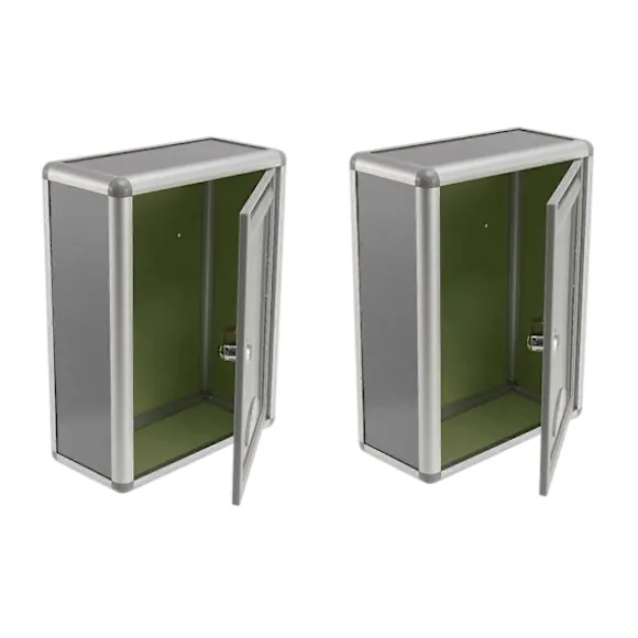 2X Vintage Aluminiumslegering Låsbar Sikker Postkasse Brevkasse Postkasse til Hjemmehave Orn