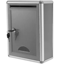 2X Vintage Aluminiumslegering Låsbar Sikker Postkasse Brevkasse Postkasse til Hjemmehave Orn