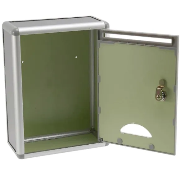2X Vintage Aluminiumslegering Låsbar Sikker Postkasse Brevkasse Postkasse til Hjemmehave Orn