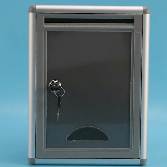2X Vintage Aluminiumslegering Låsbar Sikker Postkasse Brevkasse Postkasse til Hjemmehave Orn