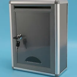 2X Vintage Aluminiumslegering Låsbar Sikker Postkasse Brevkasse Postkasse til Hjemmehave Orn