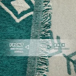 180x130cm Boho Sofa Betræk Mørkegrøn Chenille Sofa Sofa Betræk Form Sofa Betræk Hvid Geometrisk Sektions Sofa Betræk