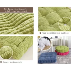 XJ-2 stk gulvpuder, firkantet og rund meditationspude, fløjlsstof siddepude, dekorativ stolpude (15,8×15,8 tommer ×40 cm, kaffe, rund)_yux