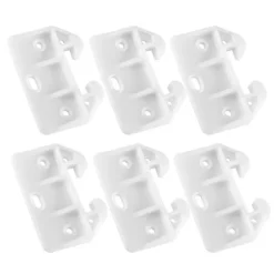 【xj】 Udskiftningsdele til kommodeskuffer Nem installation Enkle hvide plastikskuffeskinner 6 stk