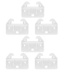 【xj】 Udskiftningsdele til kommodeskuffer Nem installation Enkle hvide plastikskuffeskinner 6 stk