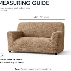 {xj}Loveseat-betræk - Stretch-sofabetræk - Pude Loveseat & So