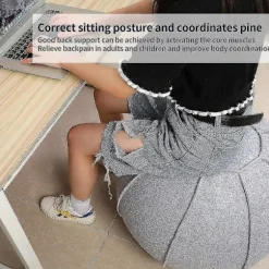 {xjxj}65 cm Siddepude Stol til Kontor, Kollegieværelse og Hjem, Pilates Trænings Yoga Bold med Betræk, Letvægtig