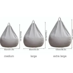 XL Betræk til sækkestol - Åndbart stof til voksne og børn 80 * 90cm 80 * 90cm