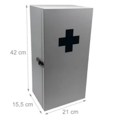 XXL medicinskab, hvidt jern, vægmonteret, 3 hylder